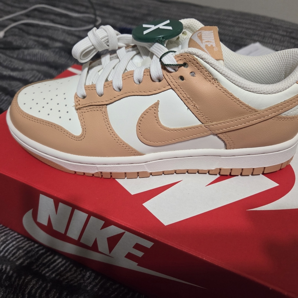 Nike White and Tan Sneakers